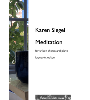 Meditation (Unison, Large Print)
